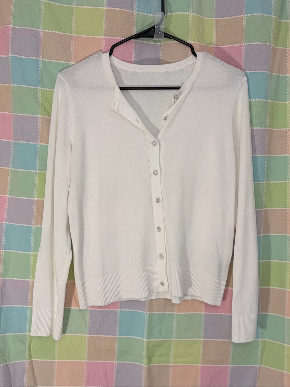 Classic White Women's Button Cardigan